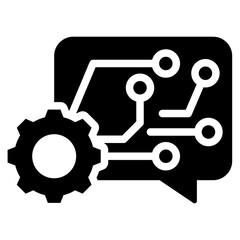 Natural Language Solid Black Icon