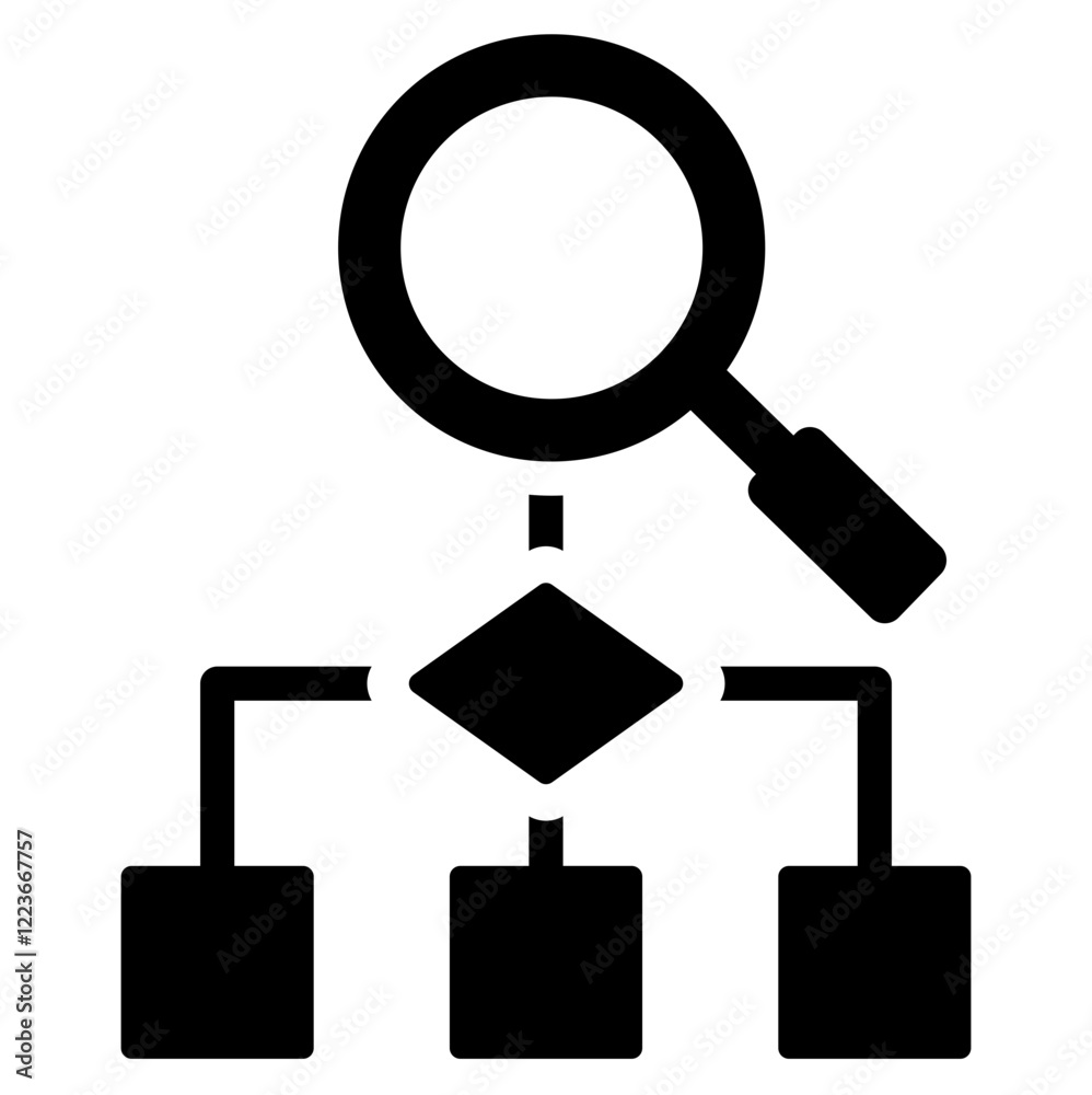 Aufkleber Predictive Algorithm Solid Black Icon