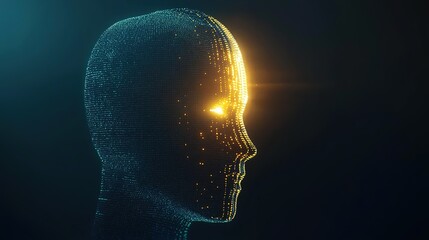 Obraz premium Digital profile protection a glowing shield surrounding a virtual identity in a futuristic environment