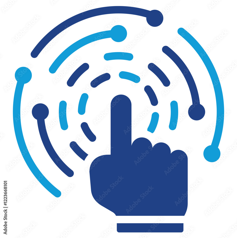 Poster tangible interface dual tone icon