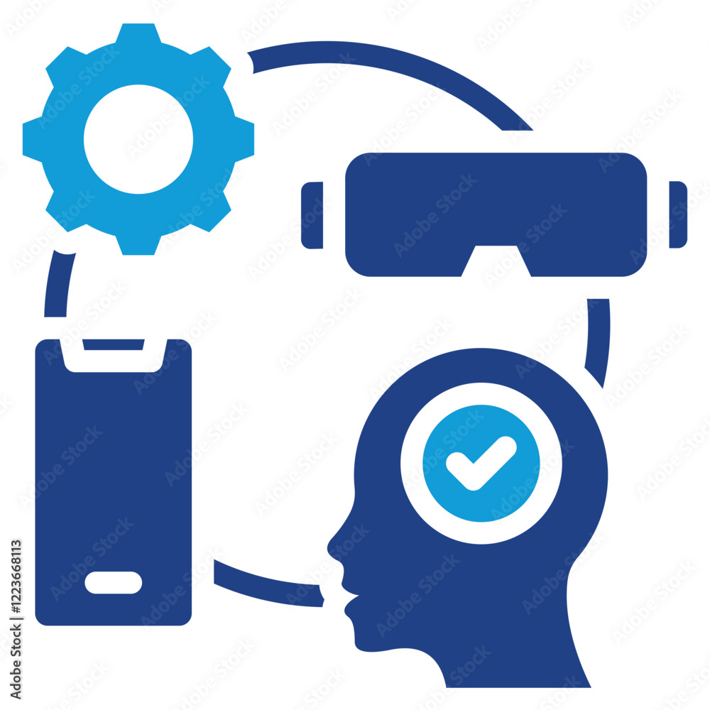 Poster multimodal interaction dual tone icon