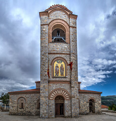 St. Clement's Church at the Plaosnik site in Ohrid. Built in 893 AD and reconstructed in 2002, this is one of the most popular tourist destinations
