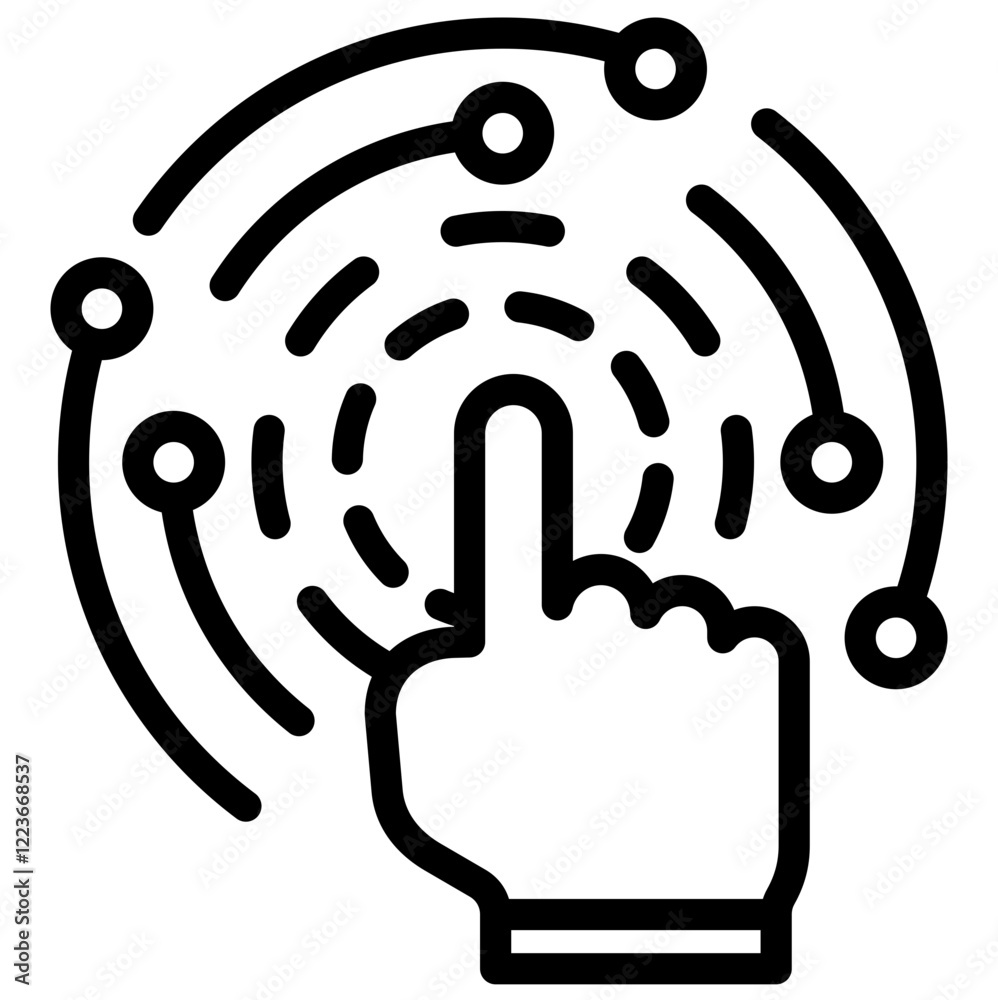 Poster tangible interface outline icon