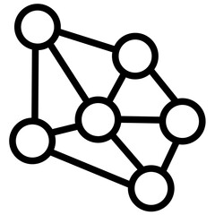 Neural Network Outline Icon