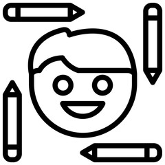 Human Centered Design Outline Icon