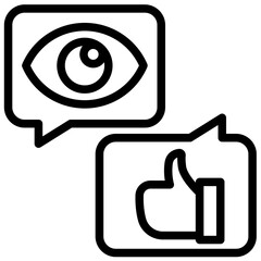Visual Feedback Outline Icon