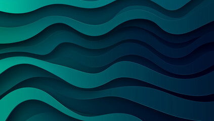 Fototapeta premium Abstract dark blue and green gradient background with grainy texture. Abstract wallpaper design for banner, poster or web template.