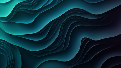 Obraz premium Abstract dark blue and green gradient background with grainy texture. Abstract wallpaper design for banner, poster or web template.