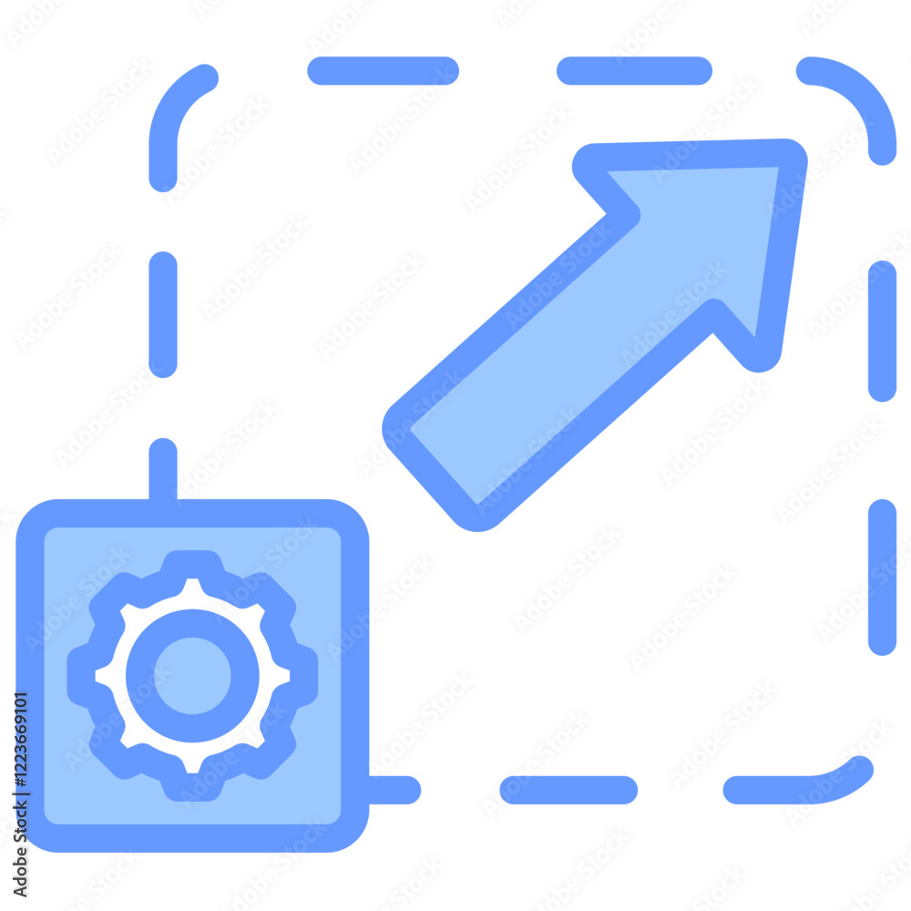 Poster Scalable Architecture Lineal Blue Icon