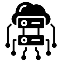 Computing Resource Solid Black Icon