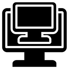 Virtual Desktop Solid Black Icon