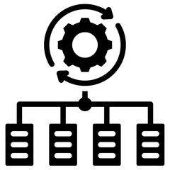 Workload Optimization Solid Black Icon