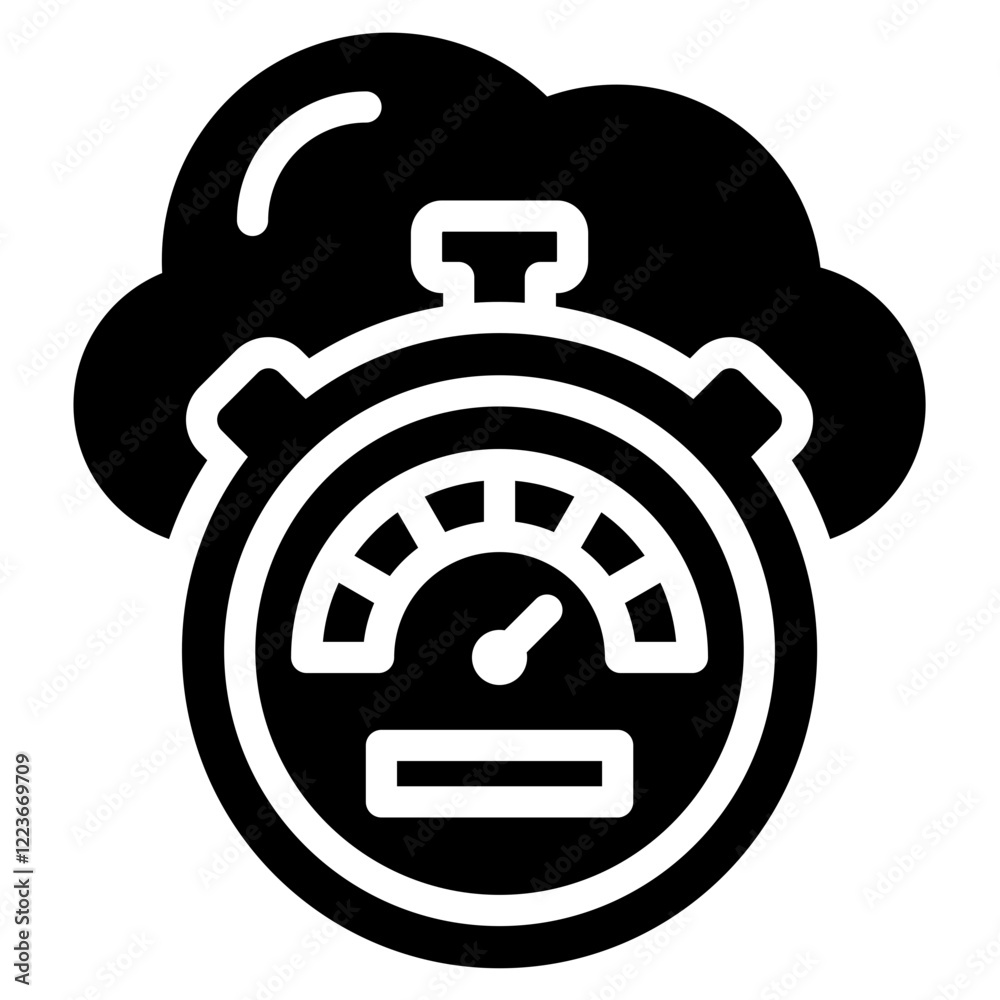 Poster latency reduction solid black icon