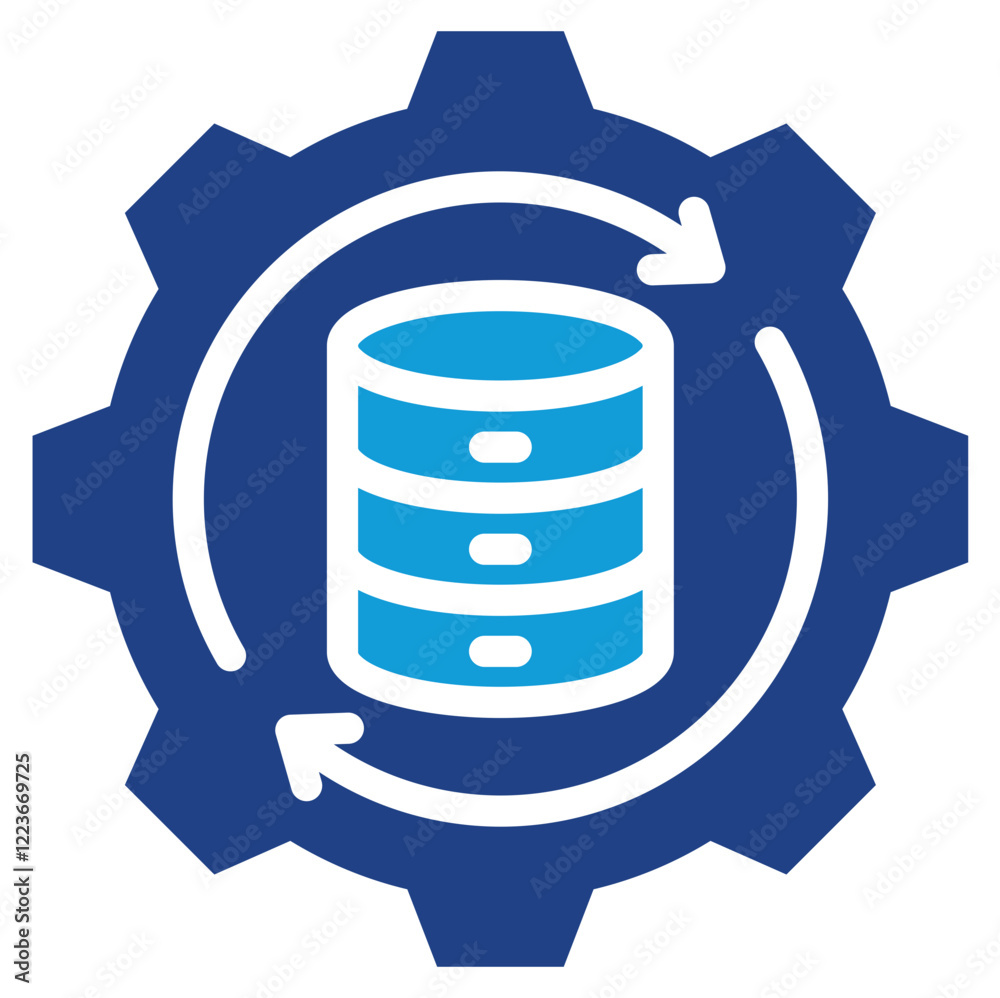Poster data processing dual tone icon