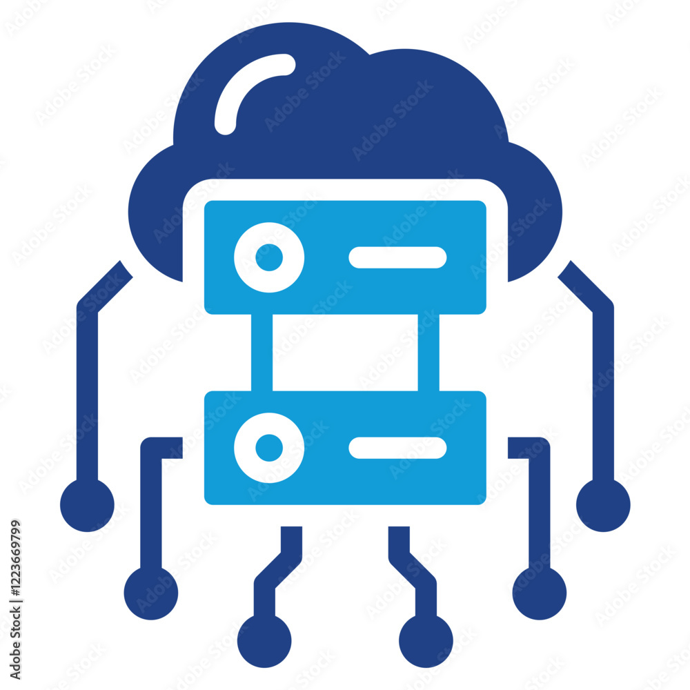 Aufkleber computing resource dual tone icon
