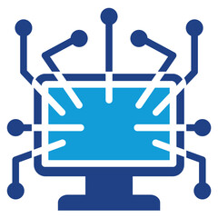 Compute Nodes Dual Tone Icon