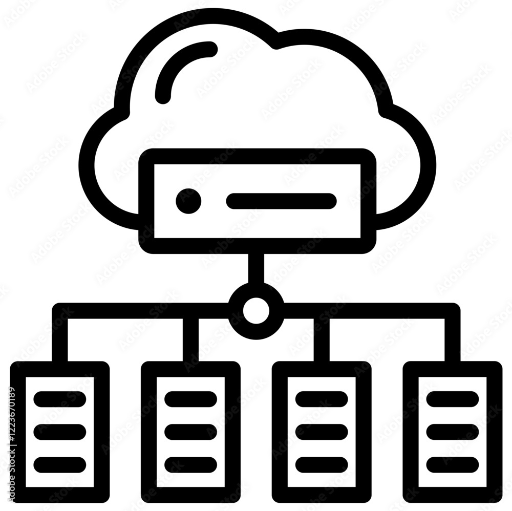 Poster workload balancing outline icon