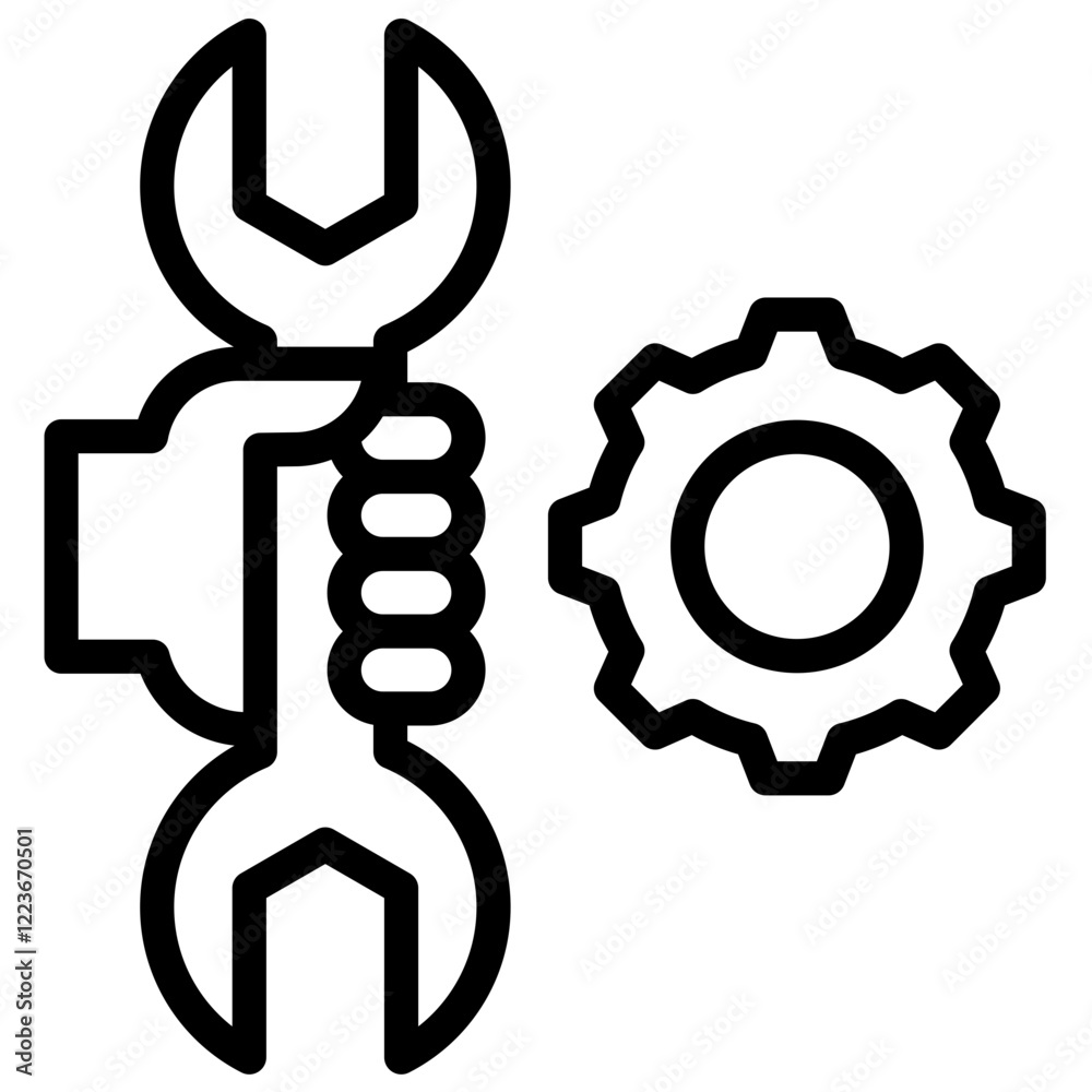 Poster custom configuration outline icon
