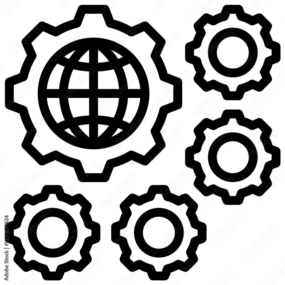 Aufkleber dynamic resource outline icon