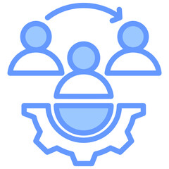 Resource Management Lineal Blue Icon