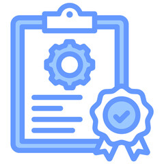 Standardized Process Lineal Blue Icon