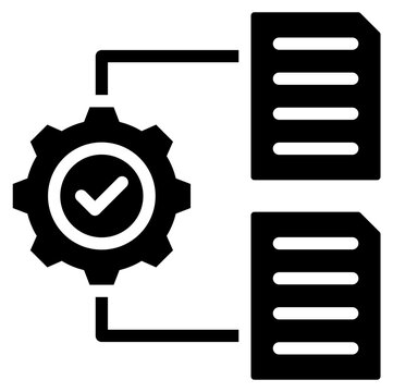 Data Integration Solid Black Icon
