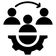 Resource Management Solid Black Icon