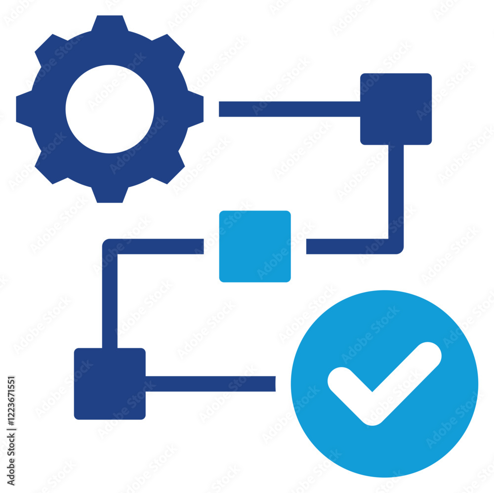 Poster value stream mapping dual tone icon