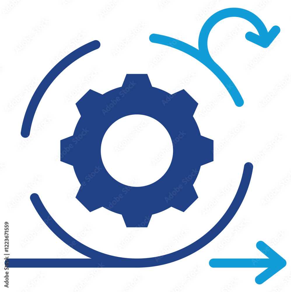Poster agile development dual tone icon