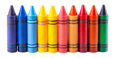 colored pencils isolated on white background