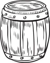 Hand drawn barrel for St. Patrick's Day