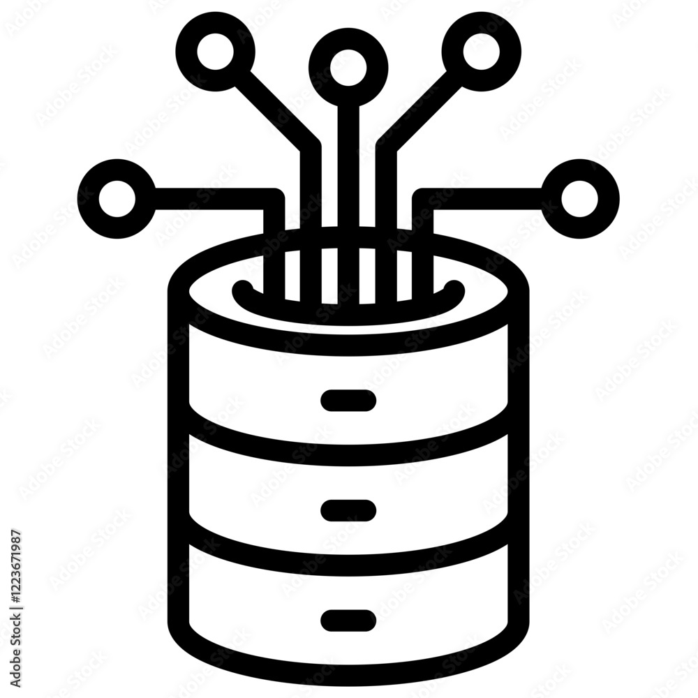 Poster big data outline icon