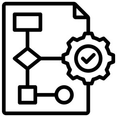 Workflow Optimization Outline Icon