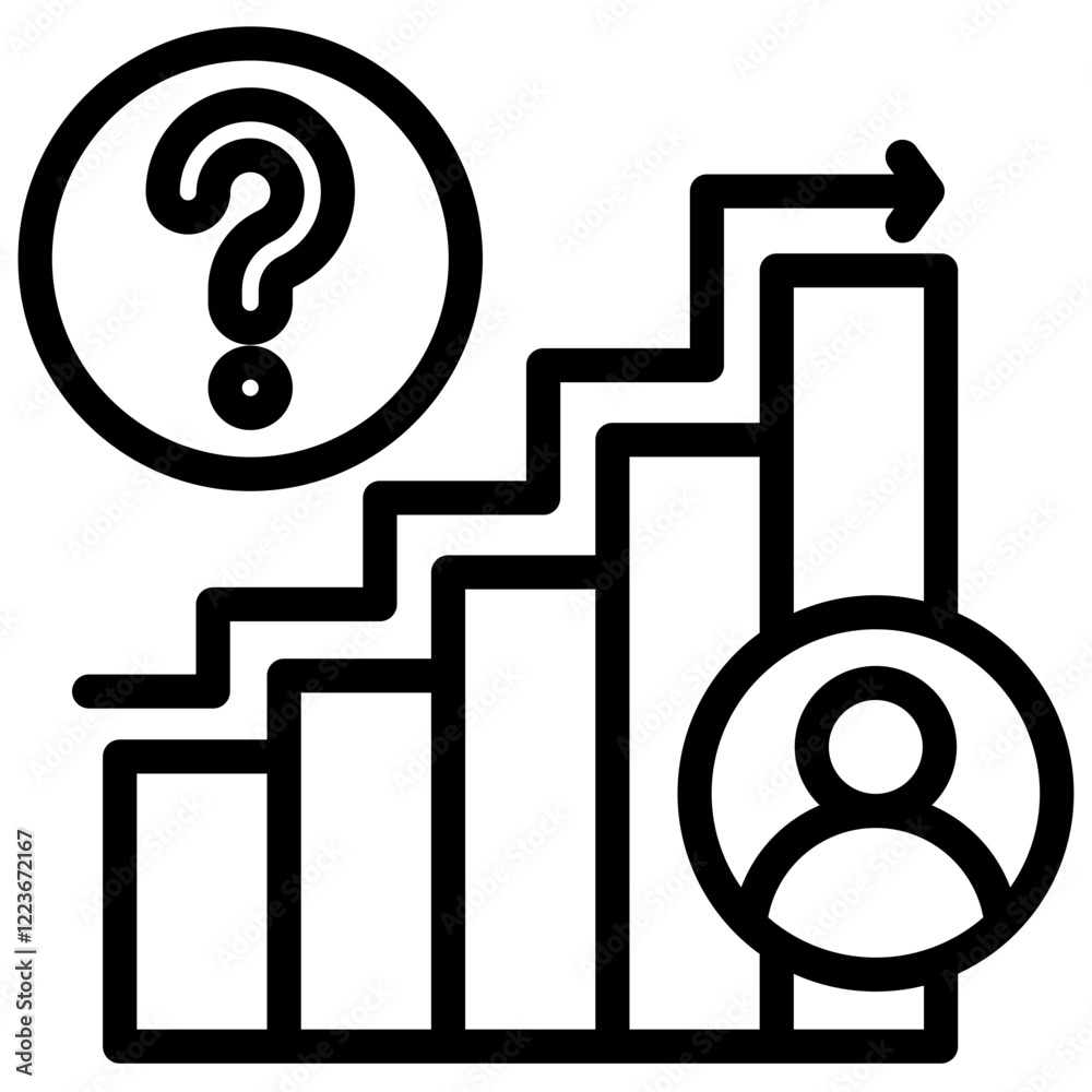 Poster demand forecasting outline icon