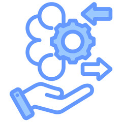 Fototapeta premium Self Optimizing System Lineal Blue Icon