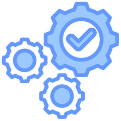 Operational Efficiency Lineal Blue Icon