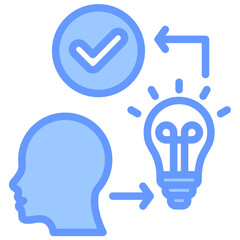 Fototapeta premium Demand Forecasting Lineal Blue Icon