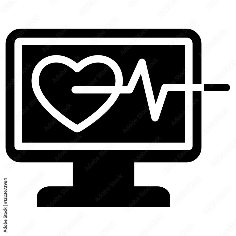 Poster condition monitoring solid black icon