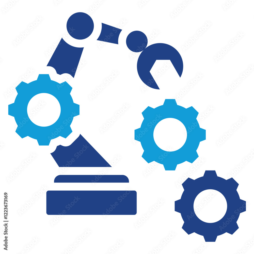 Poster Robotics Integration Dual Tone Icon