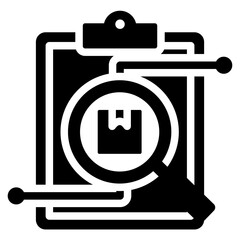Product Traceability Solid Black Icon