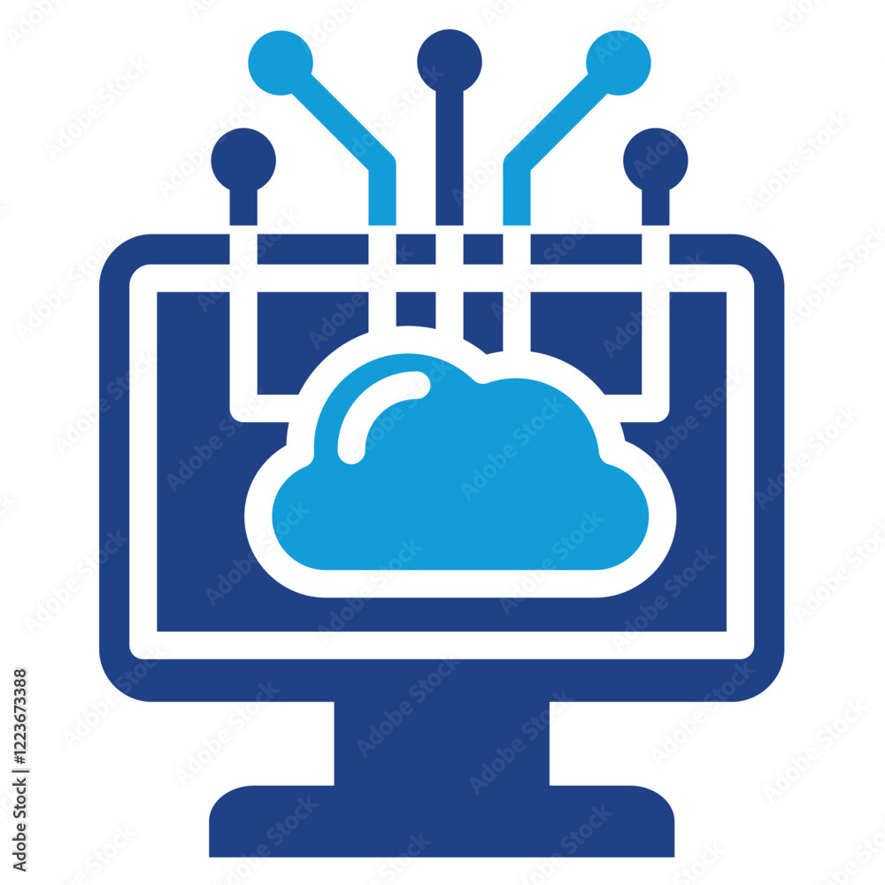 Poster edge computing dual tone icon