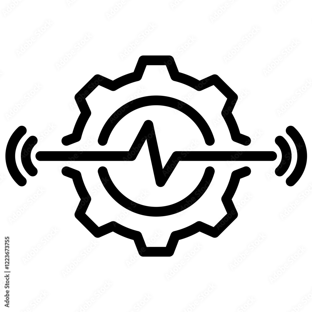 Poster advanced sensor outline icon