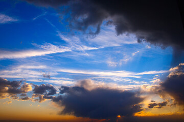 sunset in the clouds