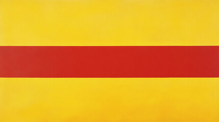 Naklejka premium A bold flag design with a bright yellow background and a single horizontal red stripe across the center creating a strong and clean visual identity 