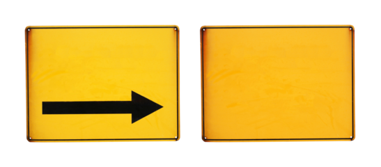 Two street signs closeup