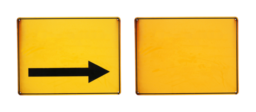 Two street signs closeup