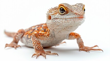Fototapeta premium isolated lizard white background wildlife fauna nature cutout images studio photography biodiversity animal identification stock photo commercial use digital design