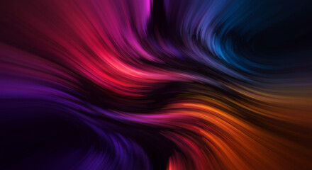 Fototapeta premium Abstract Swirling Neon Colors, Vibrant Dynamic Light Painting Background