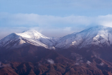 Saddleback Mountain Covered In Snow