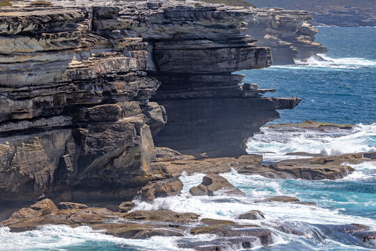 Coastal sandstone cliffs, Kamay National Park Sydney Australia